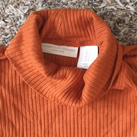 Burnt orange mock neck rubbed tank - Picture 3 of 3